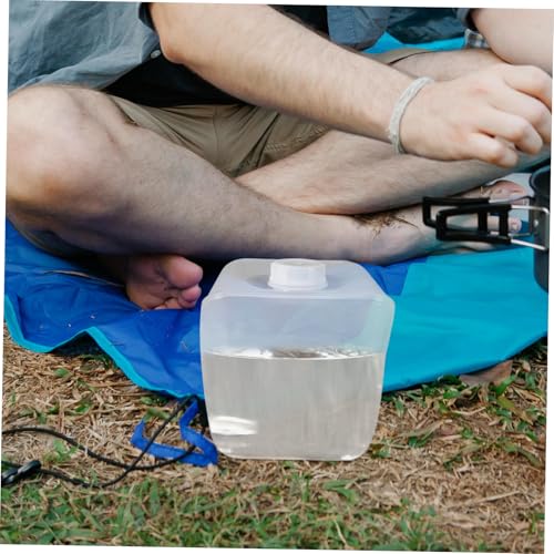 Toddmomy Collapsible Water Storage Tank Lid Flexible Plastic Water Container for Camping Outdoor Adventures and Emergency Supply Folding Bucket