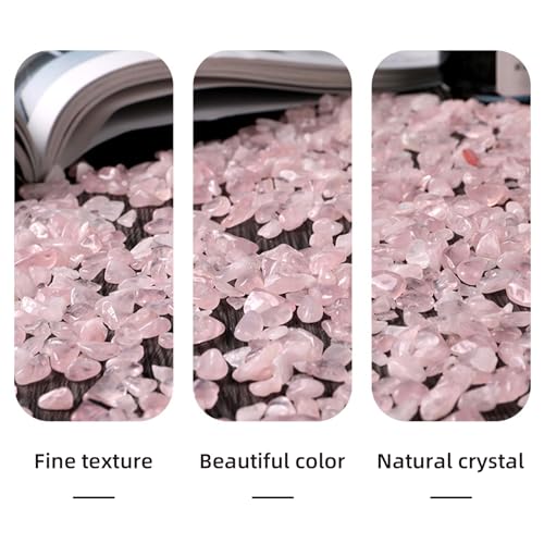 Natural Agate Aquarium Gravel, Fish Tank Rocks and Pebbles, Suitable for Indoor Plants, Colorful Crushed Stones can be Used for vase Filling, Succulent Plant Decoration, DIY Crafts (Pink) - color: pink