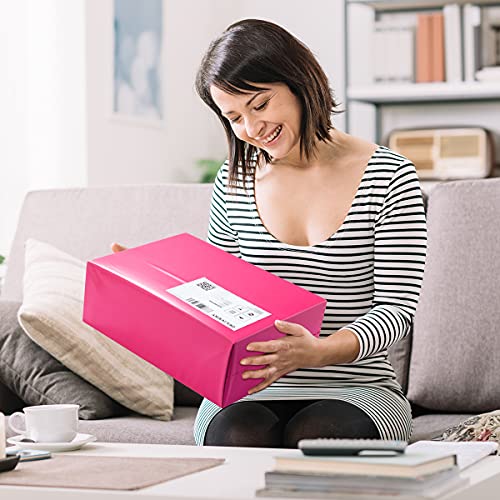 UCGOU 14x17 Hot Pink Poly Mailers Shipping Bags 100 Pcs Large Poly Mailers Mailing Bags for Shipping Clothes Self Sealing Package - color: Hot Pink, size: 14x17