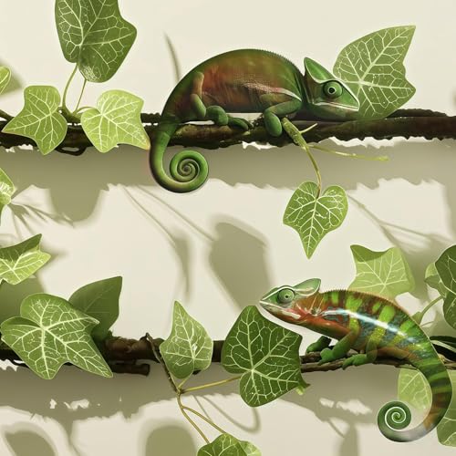 Reptile Climbing Branch Flexible Bend-A-Branch Jungle Vines Terrarium Plant Decoration with Suction Cup for Crested Gecko Chameleon Gecko Snake Tree Frog 2PCS - color: Green