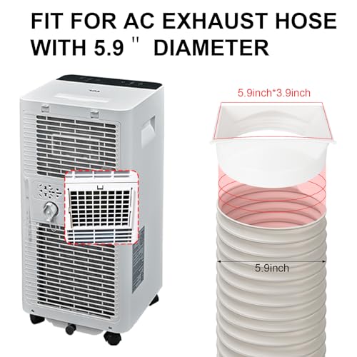Portable AC Exhaust Hose Coupler 5.9 inch Air Conditioner Unit Vent Tube Connector Portable Air Conditioning Interface Adapter Accessories Parts (AA04) - style: AA04