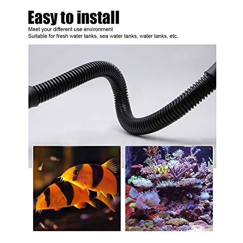 Fish Corrugated, Easy to Install Hose Corrugated Flexible Hose Fish Pond Connection Pipe for Aquarium Box Pond Pump(ID 40mm) - size: ID 40mm