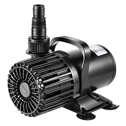 VIVOSUN 1600 GPH Submersible Water Pump, 100W Pond Pump, Ultra Quiet Aquarium Pump with 15FT. Lift Height for Pond, Waterfall, Fish Tank, Statuary, Hydroponic - size: 100W without Barrier Bag