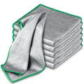 Airlab Glass Polishing Cloth Streak Free Miracle Cleaning Cloth Lint Free Microfiber Cleaning Rags for Glasses Kitchen Dish Mirrors Easy Clean, Pack of 6, 12" x 12" - color: Sliver, Pack of 6