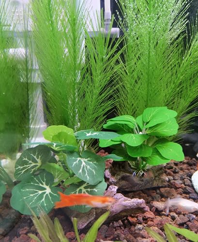 M2cbridge Fish Tank Artificial Silk Green Water Plants Aquarium Decor Soft Grass 3 Pack,12" - color: 3pcs,12"