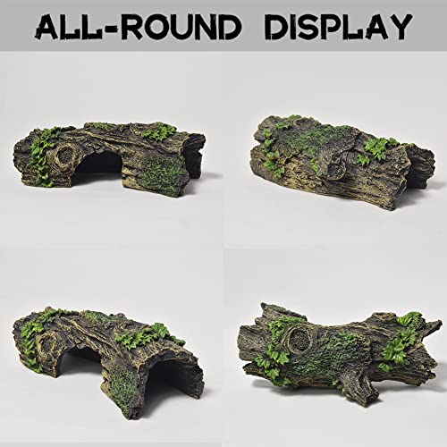 Fish Tank Decorations - Large Aquarium Decorations Air Bubbler Tree Fish House for Betta Hideout Caves Buddha Decor Temple Ruins Arched Betta Fish Accessories Reptile House Shelter Decor (Wood B-S) - color: Wood B-s