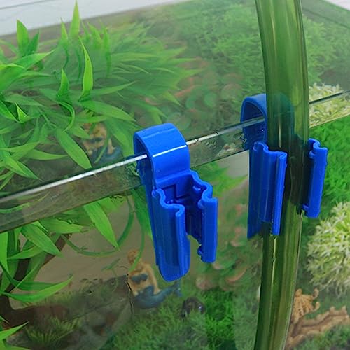 6 PCS Fish Tank Hose Holder, Adjustable Water Clip Water Pipe Clamp Mounting Clip for Fish Tank and Aquarium(Fit for 8mm to 16mm Hosee (Black) - color: Black