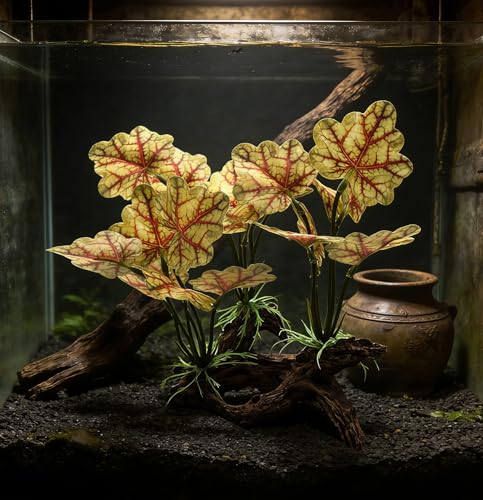 M2cbridge Fish Tank Plastic Soft Grass Artificial Betta Water Plants Decoration Goldfish Hide 2pcs (Light Yellow) - color: Light Yellow