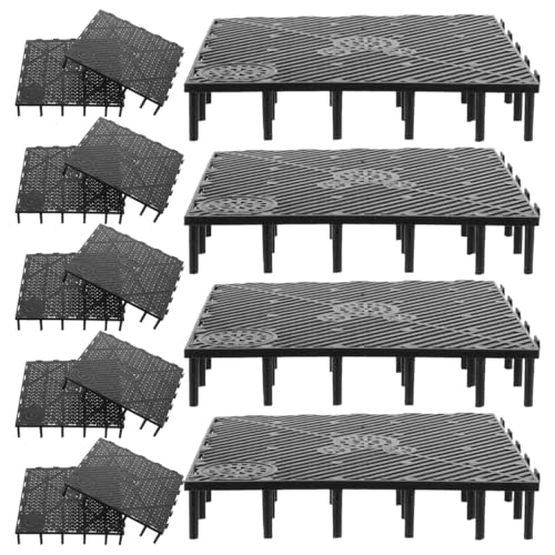 TEHAUX 20pcs Aquarium Undergravel, Undergravel Filter Aquarium Divider Tank Fish Tank Bottom Plate PVC Splicing Clapboard Bottom Fish Divider Stand for DIY Filtration in Aquascaping - size: 20pcs