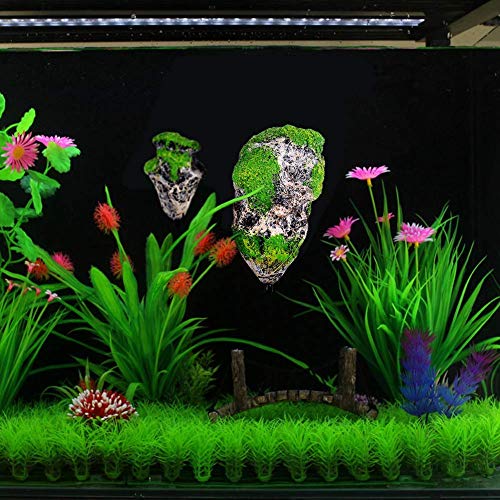 Zerodis Artificial Suspended Rock,Floating Moss Rocks Resin Stone Decorations Flying Suspended Stone Decoration(M)