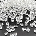 Clear Glass Stones, 0.85LB/385g Aquarium Gravel Rocks, Clear Aquarium Pebbles for Fish Tank, Sea Glass Rocks for Vase Filler Craft - color: Clear