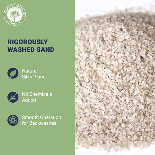 Swimming Pool Filter Sand for Above Ground and Inground Pools, Natural Silica, 50 Lb Bag - Residential and Commercial Pool System Accessories - Supplies for Cleaning and Maintenance - size: 1 Pack