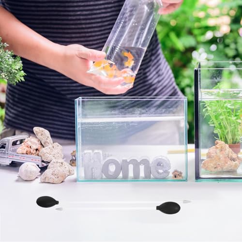 FRCOLOR 2pcs Reusable Manual Aquarium Water Changer Sturdy Dropper Pipettes for Mini Fish Tank Gravel and Waste Cleaning Portable Lightweight Design for Easy Maintenance
