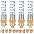 4 Pack Brass DOT 3/8 Hose x 1/4” Male Connector Fitting with 8 Pack Sleeve Tube, Air Brake Hose End Fitting for Air Brake Systems - size: 3/8" Hose x 1/4" Male, style: 4pcs Connector with Spring Guard