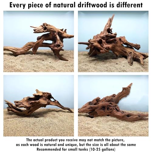 Hamiledyi Reptile Driftwood Branch Decor Terrarium Ornament Wood Climbing Natural Aquarium Driftwood Decoration for Snake Bearded Dragon Leapord Gecko Lizard Iguana