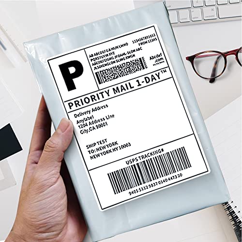 POLYSELLS 1000 pcs 6x9 Inches White x Silver Poly Mailers Shipping Envelopes, Strong Adhesive Sealing, Waterproof, and Tear-resistant Postal Mailing Bags for Clothing, Books, and Accessories - size: 6"x9" 1000 PCS