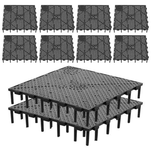 TEHAUX Fish Tank Bottom Filter Plate 6 X 6 X 1.06 Inch Pvc Aquarium Undergravel Filter Divider for Aquatic Pets Breeding and Tank Separation - size: 10pcs