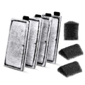 hygger HG009 Aquarium Filter Replacement Carbon Filter Cartridges 4 Pcs with Triangle Filter Sponge 3 Pcs (S) - size: S