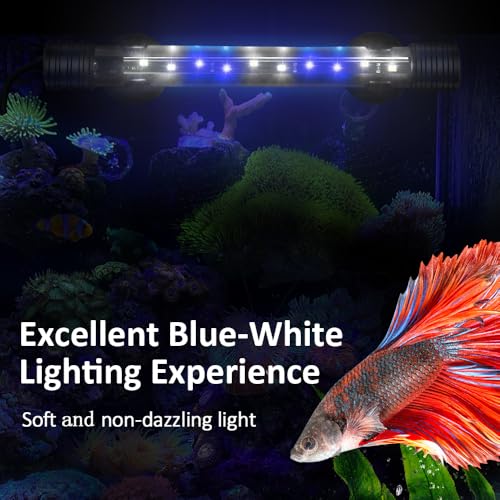 DaToo LED Aquarium Light 3 W Underwater USB Fish Tank Light Blue Submersible Aquarium Light 7in - size: Blue