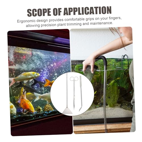 Garneck 1set Aquarium Scissor Multi-Function Aquarium Shovel Scraper for Easy Maintenance of Freshwater and Tanks for Water Plants and Gravel Cleaning