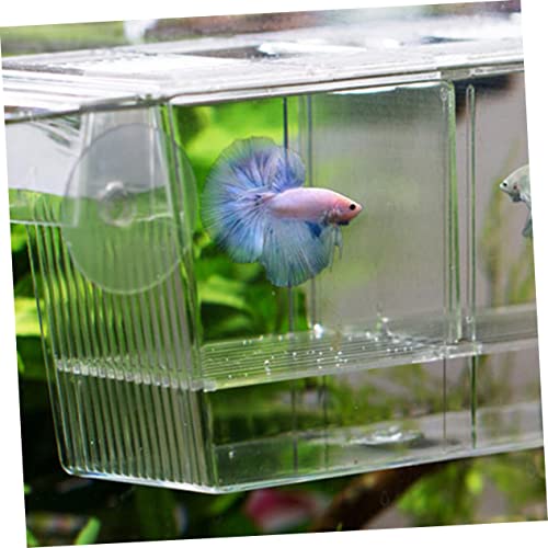 Kisangel Aquarium Fish Breeding Box Floating Fish Observation Tank Fry Incubation Container Suction Cup