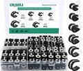 OURU 56PCS Cable Clamps Assortment Kit,6 Sizes—1/4" 5/16" 3/8" 1/2" 5/8" 3/4" Stainless Steel Rubber Coated Cushioned Insulated Cable Clamp,Automotive Cable Wire Clamps,Pipe Clamps,Metal Clamp - size: 56pcs - 1/4", 5/16", 3/8", 1/2", 5/8", 3/4"