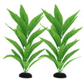 2-Pack 12 Inch Aquarium Silk Aquarium Plants, Artificial Plastic Plant for Small Tank, Goldfish, Fish Hides (Green A, 12 Inch) - color: Green a