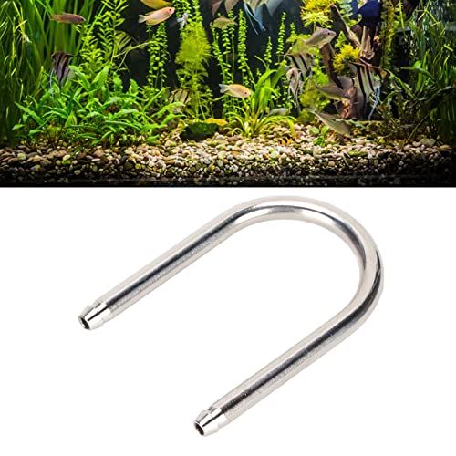 Zerodis Aquarium U Shape Tube, Fish Tanks Carbon Dioxide Air Bend Trachea Connecting Pipe Stainless Steel Tube CO2 Connector for Aquarium Fish Tanks Co2 Oxygen Tubing