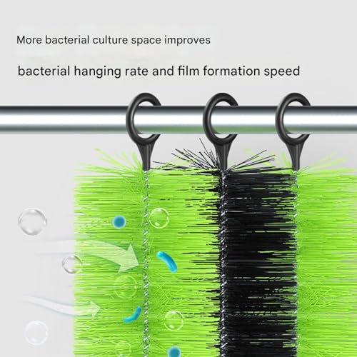 Fish Pond Filter Brush Set of 10 Skimmer Brushes Tool for Water Management Garden Pond Pool Filtration Stainless Steel Aquariums Filter Brush