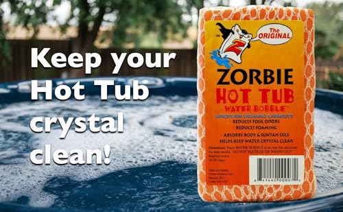 Water Bobble Hot Tub Oil Scum Absorber - Scum Absorbing Sponge for Spas and Hot Tubs - Naturally Cleaner Water with Spa Sponges for Hot Tubs - Orange Floating Bobble with String- Single Package