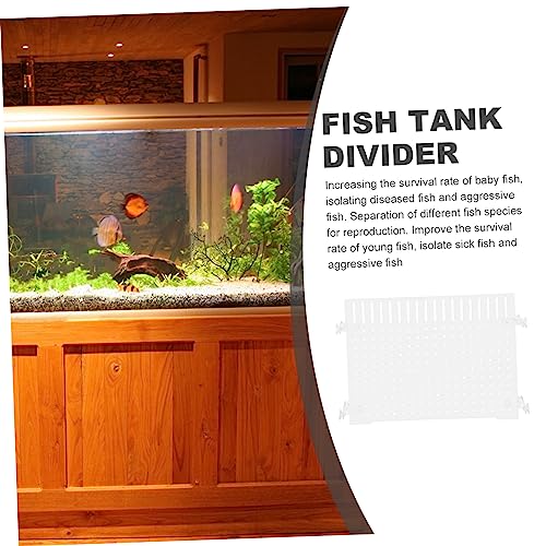 Mikikit 1Set Acrylic Fish Tank Divider Aquarium Isolation Board with Suction Cups for Easy Installation and Separation of Fish for Breeding and Preventing Fish