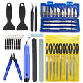 Anyman 42PCS 3D Printer Tools Kit, 3D Printer Accessories with Deburring Tool, Diamond Files, Pliers, Carving Knife Set and Scraper for 3D Print Removal, Smoothing, Finishing, Model Building