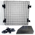 Black Fish Tank Dividers, 0.35 Inch Mesh Gap 11.8 x11.8 Inch Panel Size, 8 Pcs with 10 Strong Suction Cups, Easy to Cut for 10-55 Gallon Aquarium - color: Black