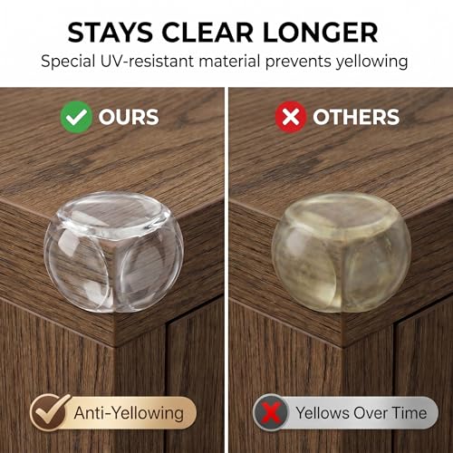 16 Pack Clear Baby Corner Protectors – Teardrop-Shaped & Spherical Furniture Edge Guards for Baby Proofing – Soft PVC Table Corner Covers for Safety on Tables, Cabinets – Childproof Bumpers for Home - color: 8 Teardrop-shaped + 8 Spherical
