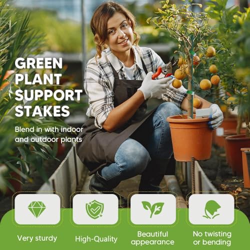 5 Pack Stackable Monstera Plant Support, Garden Plant Support Stakes for Indoor Outdoor Plants, Climbing Plant Support Structures Plant Holder Stick Moss Pole for Support Tall Potted Plants (5)