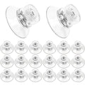 20 pcs Small Suction Cups, Suction Cups with Metal Screw, 1 inch / 25mm Clear PVC Sucker Pad Strong Adhesive Suction Hook Holder for Window Car Glass Shade Cloth Glass Bathroom Wall Door (Metal,PVC)