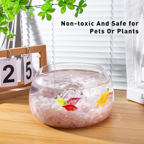 0.5 Lb/230g Rose Quartz Crystal Aquarium Gravel Rocks, Natural Tumbled Healing Crystal Chips Bulk Natural Crushed Stones for Crafts|Fish Turtle Tank|Home Decoration - 7-9mm - color: Rose Quartz, size: 0.5 LB