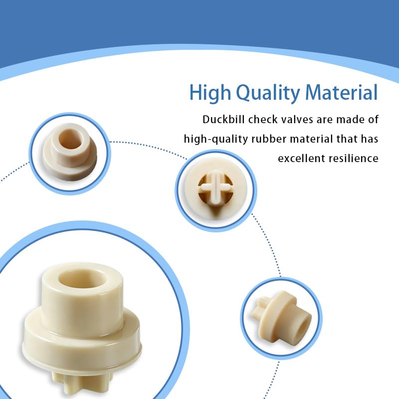MCCVDB0 Check Valve Duckbill Only, 5-Pack Duckbill Check Valve Replacement Compatible with Stenner Metering Pumps, Pump Check Valve Inserts for Routine Maintenance