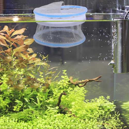Kisangel Guppy Breeding Box Fish Tank with Nylon Mesh Floating Isolation Net Aquarium Nursery Tank Divider for Small Pet Fry Hatchery