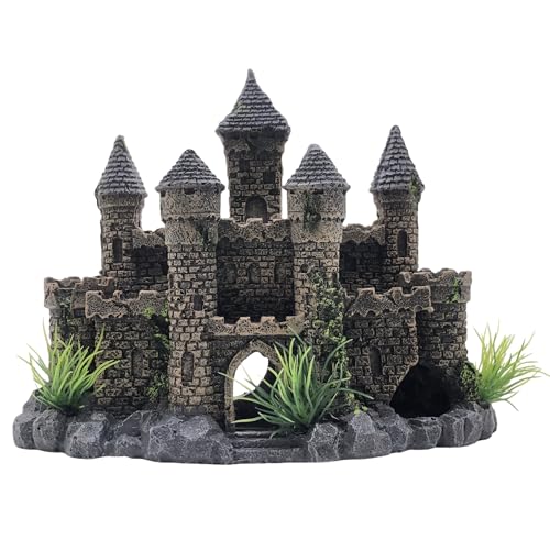 M2cbridge Aquarium Decor Castle Shipwreck Ornament Underwater Landscape(Mountain Castle) - color: Mountain Castle
