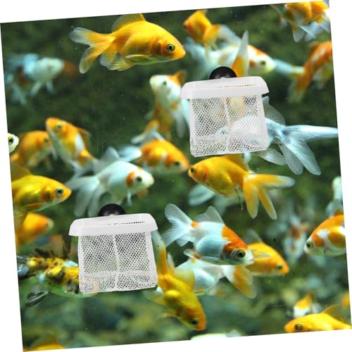 VANZACK 5pcs Fish Breeding Net with Cups Aquarium Separator Mesh for Shrimp and Fish from Adult Easy Installation for Peaceful Aquatic Environment