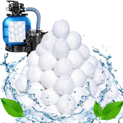 3 lbs Pool Filter Balls for Sand Filter, Reusable Pool Fiber Filter Balls Replace 110lbs Pool Filter Sand, for Sand Filter System, Swimming Pool, Filter Pump, Pool Cleaning, Accessories (3 Pounds) - color: 3 Pounds