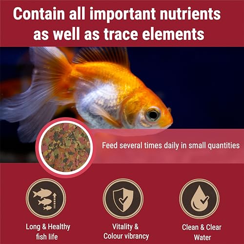 Tetra Goldfish Flakes, Nutritionally Balanced Diet for Aquarium Fish, Vitamin C Enriched Flakes, 7.06 oz (Pack of 2) - size: 7.06 Ounce (Pack of 2)