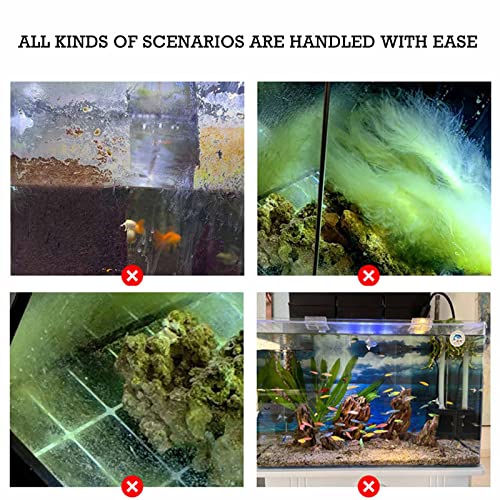 Aquarium Cleaning Brush - 2 PCS Fish Tank Cleaning Brush Double-Sided Sponge Brush Long Handle Fish Tank Scrubber for Aquariums and Home