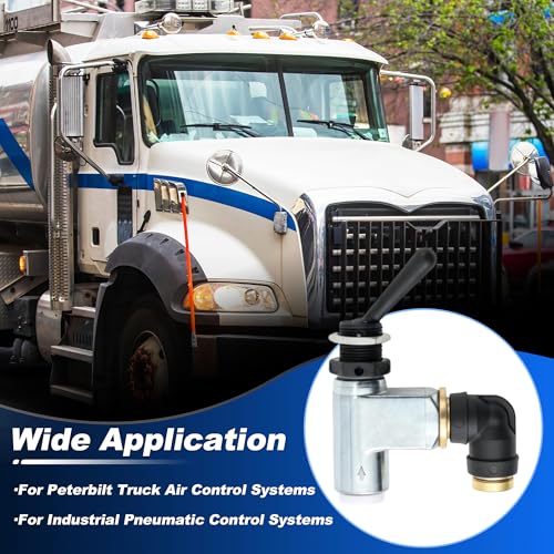 BA14500 Air Toggle Switch, 1/4" Pneumatic Control Valve for Peterbilt Truck Air Control Systems, for Industrial Pneumatic Control Applications