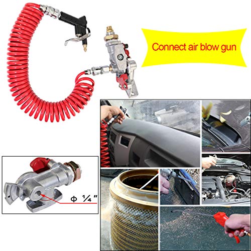 Aluminum Emergency Gladhand Valve Universal Glad Hands and Air Hose Brake Coupling Service Handshake Anodized Aluminum Glad Handle for Truck Semi Trailer RVs