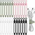 Silicone Cable Organizer Clips with Extra Strong Adhesive – No Slip Wire Holder for Charging Cables, USB, Earphones – Desk, Office, Home & Car Cable Management