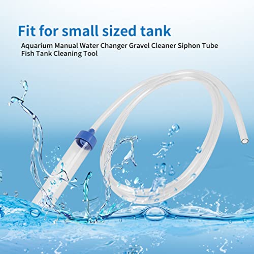 Aquarium Vacuum Siphon, Fish Tank Manual Water Changer Gravel Cleaner Water Filter Siphon Tube Fish Tank Cleaning Tool Fluids Transfer Tool