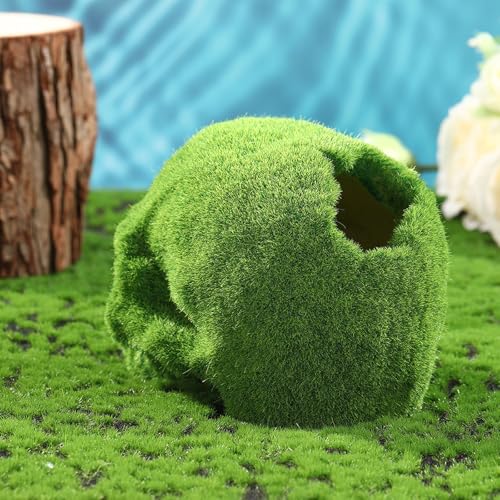 Aquarium Artificial Moss Cave Rock Decorations for Terrarium Shrimp Habitat Ornaments Artificial Cave Landscape for Fish Tanks Shrimp Habitat - color: A