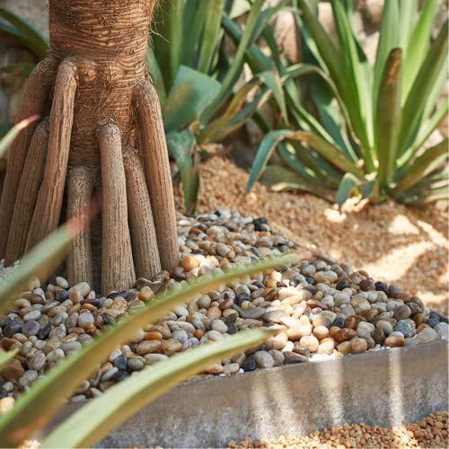 GASPRO 15-lb Natural River Rocks for Landscaping, Decorative Rocks for Potted Plants and Aquariums, Polished River Stones for Indoor & Outdoor Decor, 1 to 1 3/4 Inches - size: 15lb